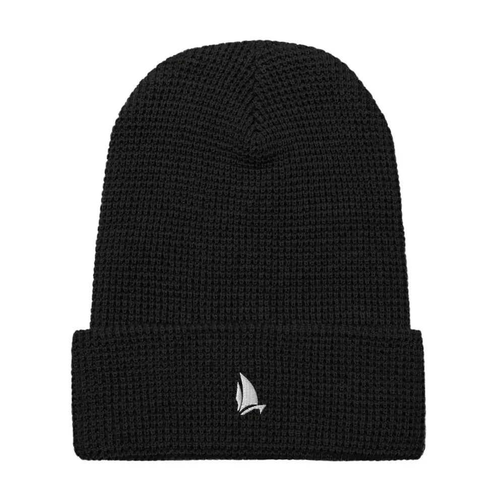 Classic Waffle Beanie - 100% Acrylic, Adjustable Cuff, Honeycomb Weave, Sailer's Logo Embroidered, 11.5" Double Layer Knit for Outdoor Adventures