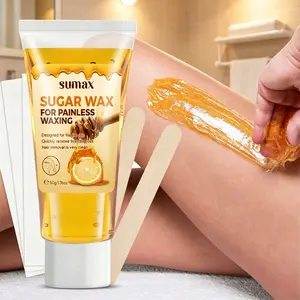 Hair Removal Wax Kit 50g + 2 Wooden Sticks + 3 Wipes, Full Body Hair Remover Set, Suitable for Legs, Armpits, Summer Freshness