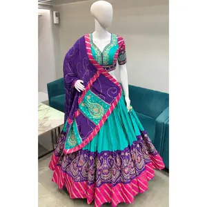 Designer Handwork Choli – Teal, Purple & Pink Combination size 36-42