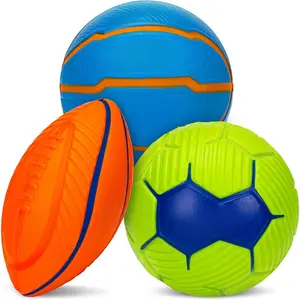 Micro Foam Sports Ball Set - Kids Foam Micro Football, Soccer Ball + Basketball Set Soft Stress Relief Mini Foam Sports Set for Kids - Multicolor