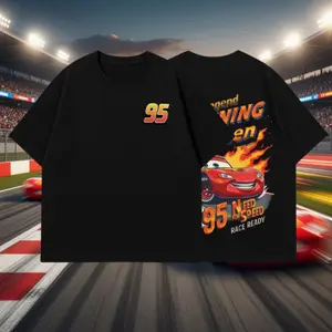 Cars Movie 4 T-Shirt Retro Mcqueen Vintage Oversized Tee – Y2K Unisex Two Side Graphic, Top Trendy Streetwear Gym Shirt For Movie Fans