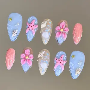 NailVesta HIBSCUS TIDE – 100% Handcrafted 3D Press-On Nails | Reusable, Long-Lasting, Salon-Quality black lace nail art nail art