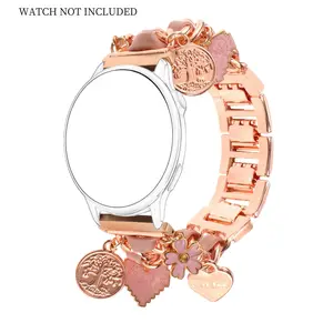 Fashion Watch Band with Unique Pendant, 20mm Replacement Watch Band for Women, Wearable Accessories Compatible with Garmin Vivoactive 6/Vivoactive 5/Venu Sq 2