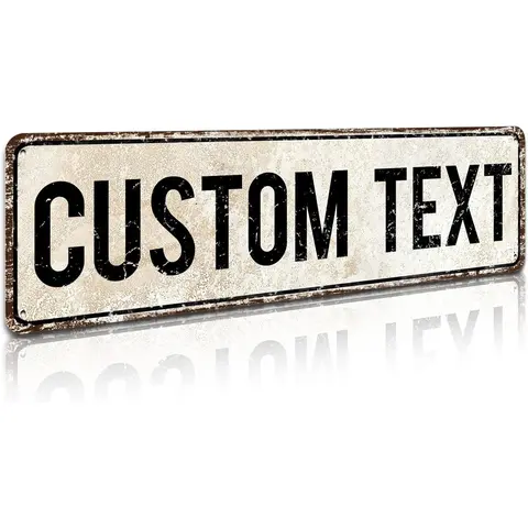 Custom Printed Aluminum Metal Sign (4"x16") - 4-Hole Wall Mount Vintage Plaque Decoration, Aluminum Welcome Plaque, Man Cave Decor Items, Indoor/Outdoor Home Supplies
