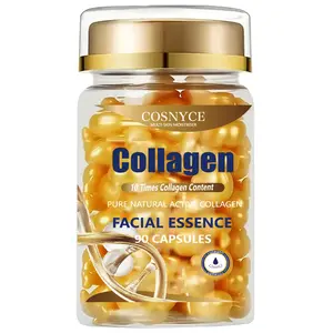 90 Capsules Collagen Essence, Collagen Boosting, Collagen Bio Peptides, Unisex Moisturizing Serum, Smooth and Glossy Skin, Gentle and Fresh, Daily Care for Radiant and Soft Skin, Natural Collagen