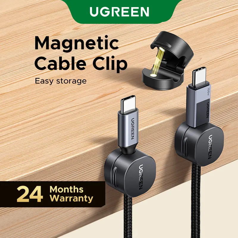 UGREEN 3 Pack Magnetic Cable Clips,Cord Holder, Under Desk Cable Management, Adhesive Wire Holder Cord Organizer for Home Office Desk Phone Car Wall Desktop Nightstand Work Accessories,September Restock,Summer Sale