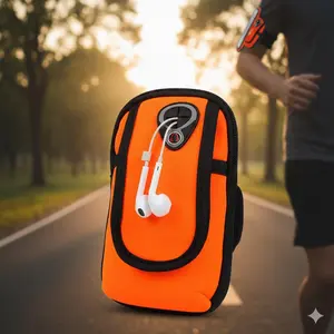 Waterproof Armband for Running, 6.5" Large Phone Pouch - Sweat-Resistant & Breathable Fitness Armband for Cycling, Workout, Fishing - Anti-Slip Secure Strap, Shockproof Pocket with Storage, Lightweight & Comfortable