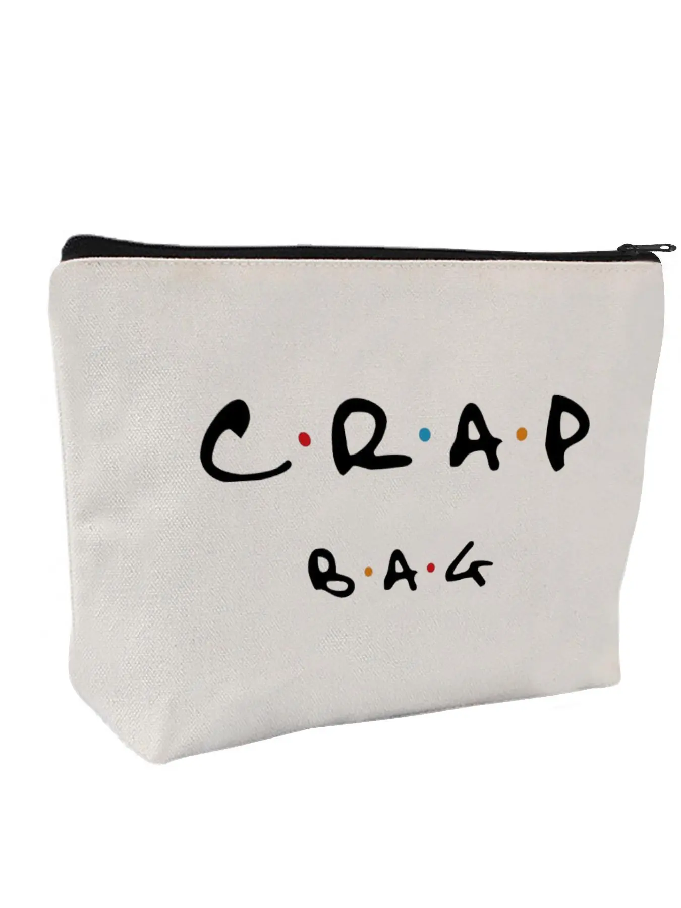 Letter Pattern Makeup Bag, Eco-friendly Makeup Bag, Travel Beauty Bag, Cosmetic Storage Bag, Zipper Makeup Organizer Pouch, Versatile Storage Bag, Gifts for Women, Handheld Cosmetic Pouch, Travel Makeup Pouch, Cosmetics Bag
