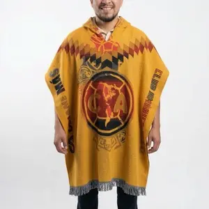 Poncho fútbol -  Artisanal Handcrafted Mexican Poncho Gabán One Size Fits All Versatile for Casual & Formal Wear Unique Designs All Seasons Wear gabán