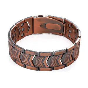 Men's Copper Bracelet 3 Times Strength Powerful Magnetic 3800 Gauss Adjustable High Quality Upgraded Version Copper Jewelry therapy bracelet copper jewelry