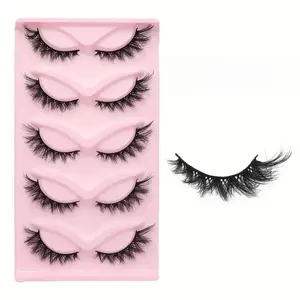 Natural Eye Tail Elongated False Eyelashes, Wispy Cat Eye Look Faux Cluster Lashes for Cosmetic Lash Extensions, Volumized False Eyelashes for Women & Girls Eye Makeup Enhancement, Eyelashes Extension Set, Wispy Lashes Kit, High Quality Eyelashes