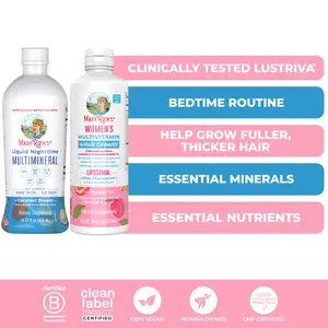 MaryRuth's Hair Growth + Nighttime Bundle - Women's Multivitamin + Hair Growth Liposomal & Liquid Nighttime Multimineral