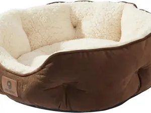 Asvin Dog Bed, Cat Beds for Indoor Cats, Pet Bed for Puppy and Kitty, Extra Soft & Machine Washable with Anti-Slip & Water-Resistant Oxford Bottom