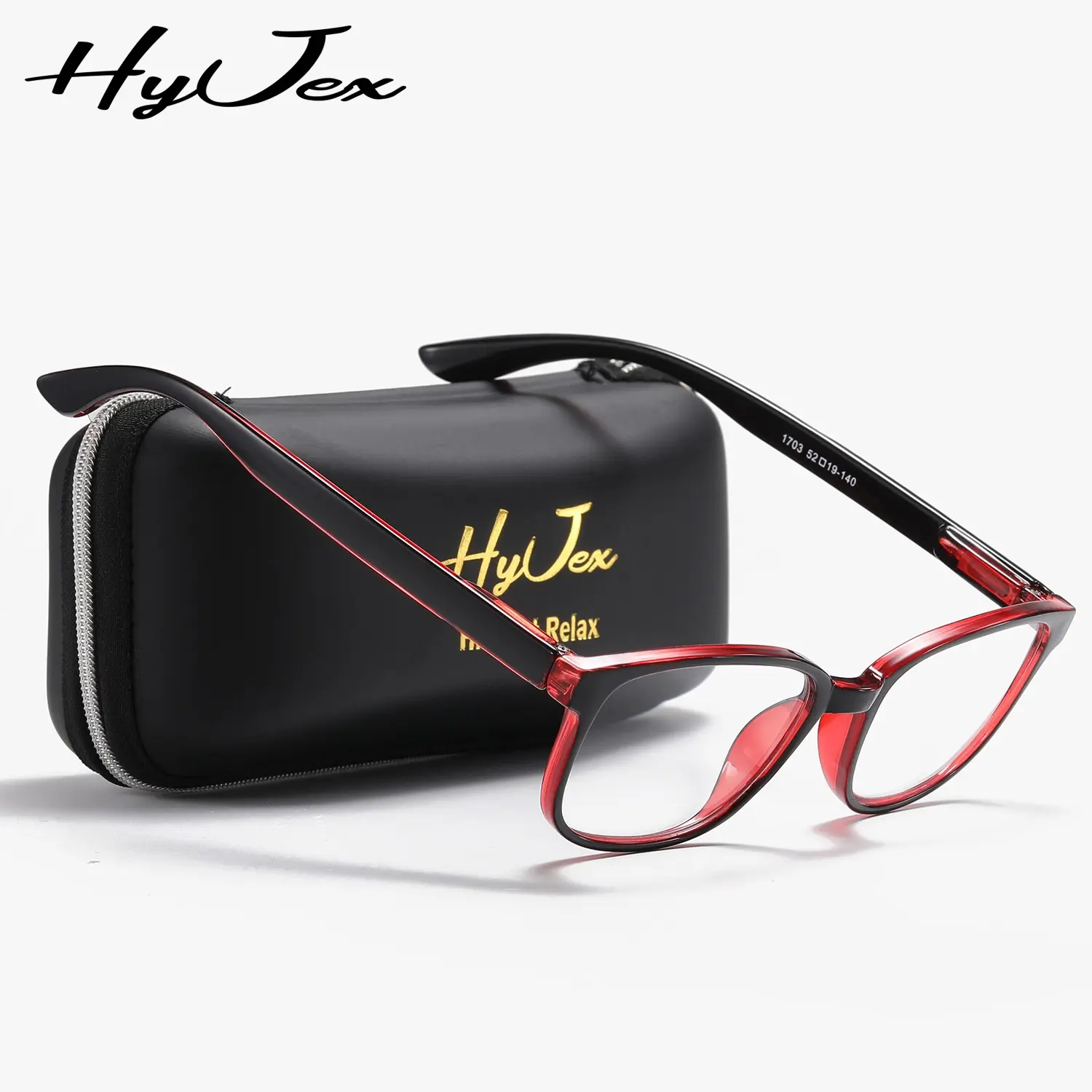 Hyjex Unisex Fashion Round Frame Reading Glasses, 1-3.50 D, High-definition Trendy Reading Glasses
