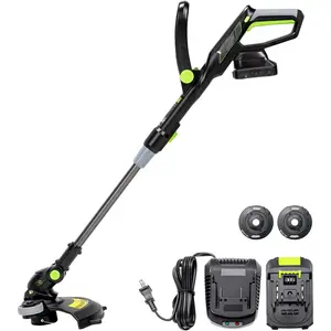 20V String Trimmer Cordless, 12 Inch   Grass Trimmer for Women & Seniors, 2 x 2.0Ah  & Charger Included, 3.7lbs Light Weight Weed Wacker