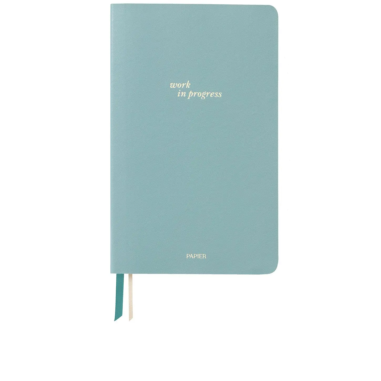 Papier Work in Progress Soft Faux Leather Lined Notebook in Blue