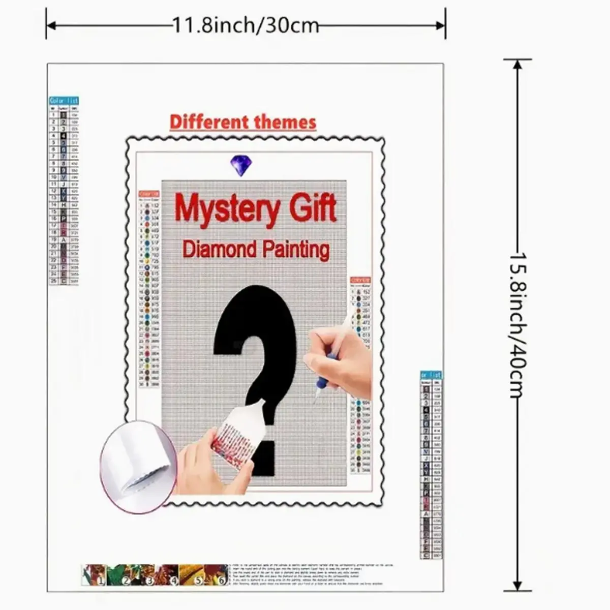 5D DIY Diamond Arts Colorful Painting Blind Box, Round Diamond Mosaic Art for Home Decoration, Room Wall Decoration, Diamond Art Crafts Kit
