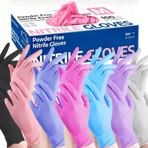 Disposable Nitrile Gloves, 20/50/100 Pairs, Lightweight Gloves for Home Cleaning, Pet Care and Dyeing, Lead- and Alcohol-Free, Available in Multiple Colors