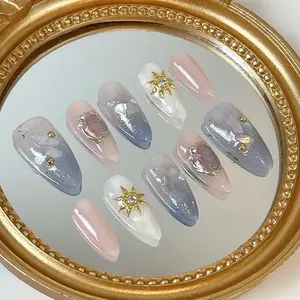 STELLA The Nail Empire | 10pcs  Press On Nails | Long nails | Almond nails | Short nails | Stiletto nails | Ballerina nails | Square nails | Coffin nails | Acrylic nails | Cute | Glossy | High quality| Anime nails|