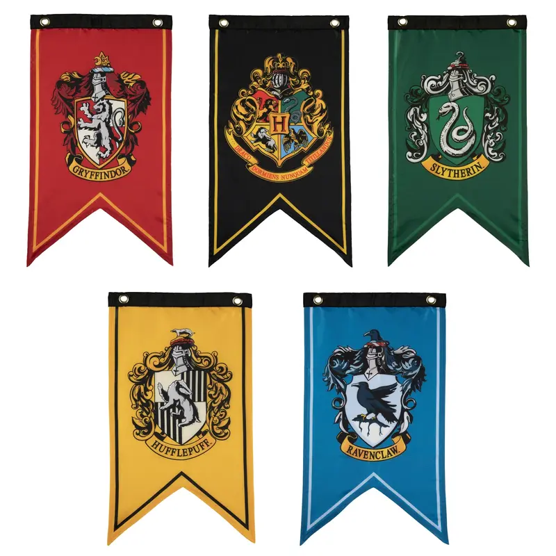 Harry Potter Hogwarts House Banner Flag Set (12'' x 20'')