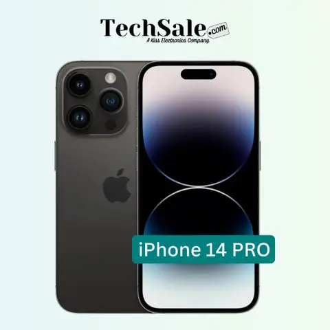 Refurbished iPhone 14 Pro Smartphone (6.1 in, A16 Bionic) - Fully Unlocked for Any Carrier, LCD Display, Eco-Friendly, Charging Chord Included, 1-Year Warranty, Excellent Condition