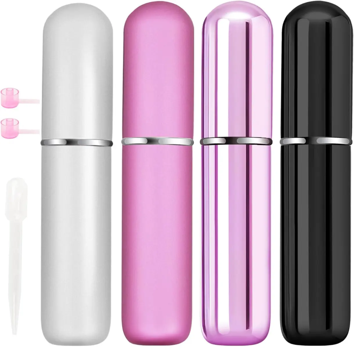 4pcs Mini Perfume Travel Bottle, Perfume Atomiser Refillable, 5ML Spray Bottles, Portable for Travel Holiday Women Man