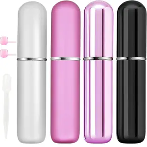 4pcs Mini Perfume Travel Bottle, Perfume Atomiser Refillable, 5ML Spray Bottles, Portable for Travel Holiday Women Man