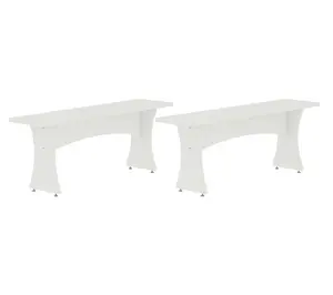 Manhattan Comfort Coney Dining Bench - Set of 2