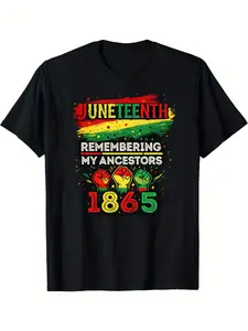 7.5oz 1865 Historical Tribute T-Shirt, Unisex Round Neck Short Sleeve, June 10th Date Print, All Season Loose Fit