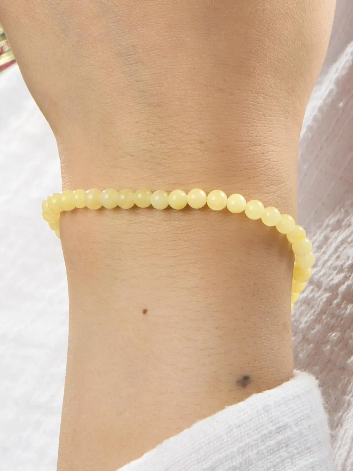 Drolma Beaded Amber Bracelet - Genuine Amber, Natural Gemstone, 925 Sterling Silver, Tibetan Design, Elegant Jewelry