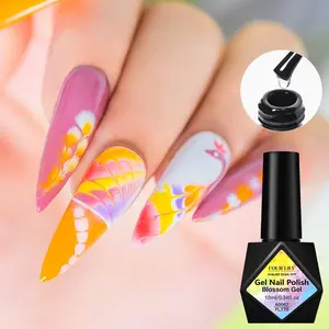 10ml Blooming Gel Nail Polish, 1 Piece Glossy Finish UV LED Soak Off Gel Nail Varnish, DIY Nail Art Supplies for Home Salon Use, Nail Care, Cosmetic