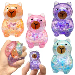 1/3/6 Counts Sensory Stress-Relief Toys, Sparkly Porcupine Squeeze Ball (Random Colors), Birthday Party Gifts, Cute Malt-Filled Elastic Toy, Kawaii Squishies