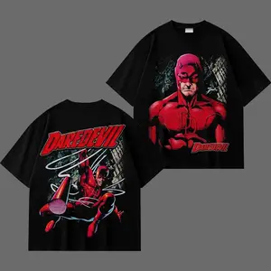 Daredevil V2 Graphic T-Shirt, MCU Daredevil Comic Superhero Tee, The Man Without Fear Streetwear Shirt, Hell’s Kitchen Vigilante Retro Comic Graphic Tee, Oversized MCU Superhero Shirt, Unisex Streetwear Tee for Daredevil Fans