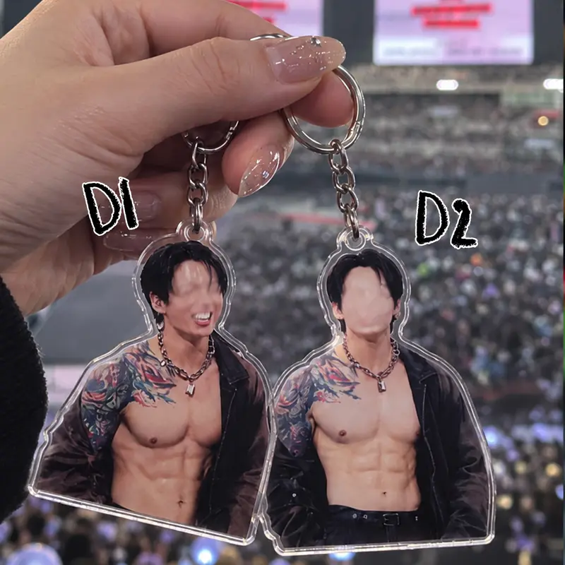 [Buy 5 Get Freeship] Hot JK Keychain, Layered Acrylic Keychain, K-pop Style Accessory