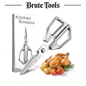 Heavy Duty Stainless Steel Kitchen Food Shears, Multi-Functional Hand Tool for Home Kitchen Meat Prep and Fabric Trimming, Precise Cuts, Food Shear