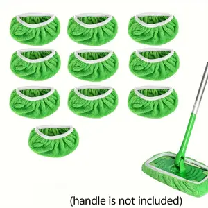 Reusable Dry & Wet Mop Cloths, 6/10pcs Dry & Wet Dual Use Mopping Cloths, Washable Microfiber Pads, Microfiber Mop Refills for Home Dormitory Hotel Office Kitchen Bathroom, 2024 Home Bundles