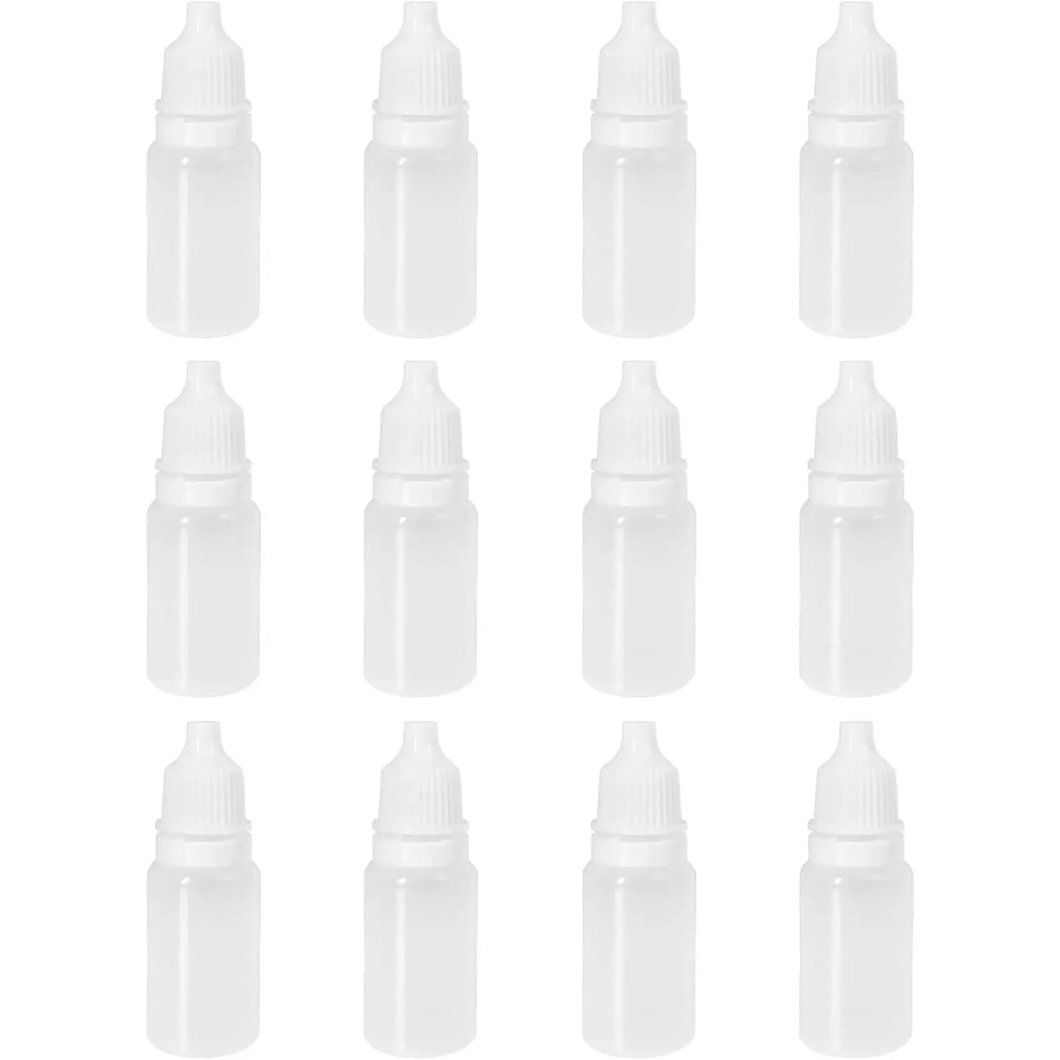 12pcs Eye Dropper Bottles, 10ml Plastic Squeezable Dropper Bottles, Eye Liquid Empty Bottles with Caps