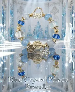 Blue Crystal Bracelet, Stress Relief Jewelry for Beading & Jewelry Making DIY Projects, Intuition Aid, Mind Calming, Communication Enhancing, Sleep Improving, Confidence Boosting