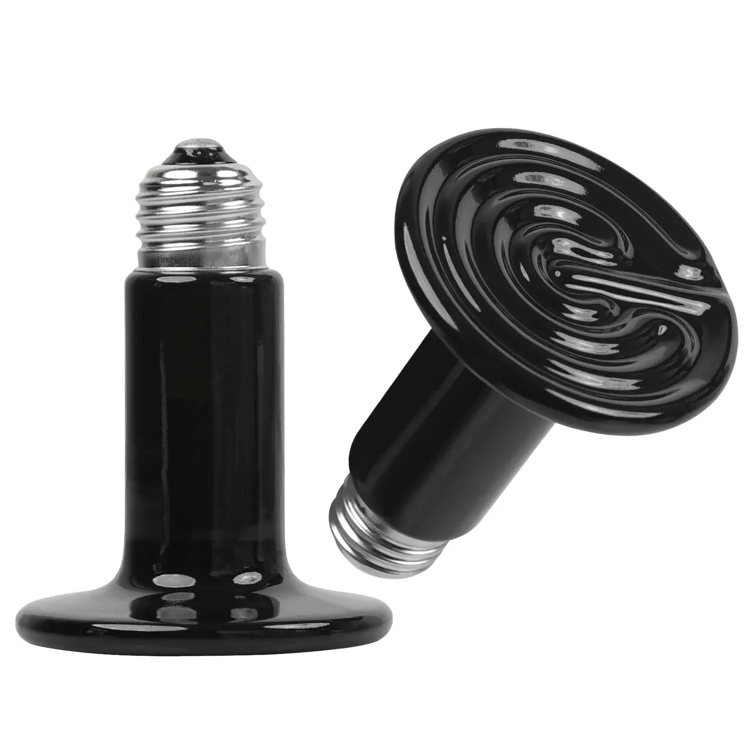 2-Pack Waterproof 150W Infrared Ceramic Heat Lamps - No Light Emitting Reptile Supplies for Rapid Warmth, Ideal for Brooders & Incubators, Reptiles