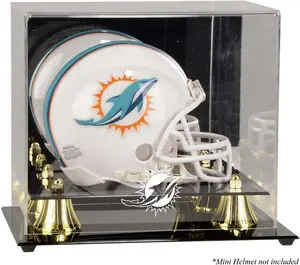 Miami Dolphins Golden Classic Mini Helmet Display Case