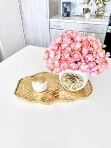 Gold Textured Tree Bark Tray