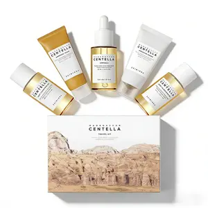 SKIN1004 Madagascar Centella Travel Kit Moisturizing Gentle Skincare Kit for Deep Cleansing Foam Soothing Cream Cleanser Set