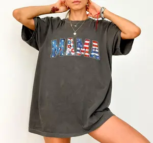 American Mama t-shirt, Mama T-Shirt, Retro Mama America tee, 4th of July T-Shirt, American Mama, Retro USA Comfort Color Shirt, USA Shirt