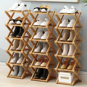 Bamboo Shoe Rack, 1 Count Multi-layer Shoe Storage Rack, Shoe Organizer, Home Organizer for Living Room, Bedroom, Dormitory, Entrance