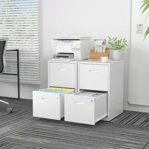 2 Drawer File Cabinet Metal Storage Filing Cabinet with Lock for Home Office Organizer Books Speciality Office Furniture Rustproof Corrosion resistant