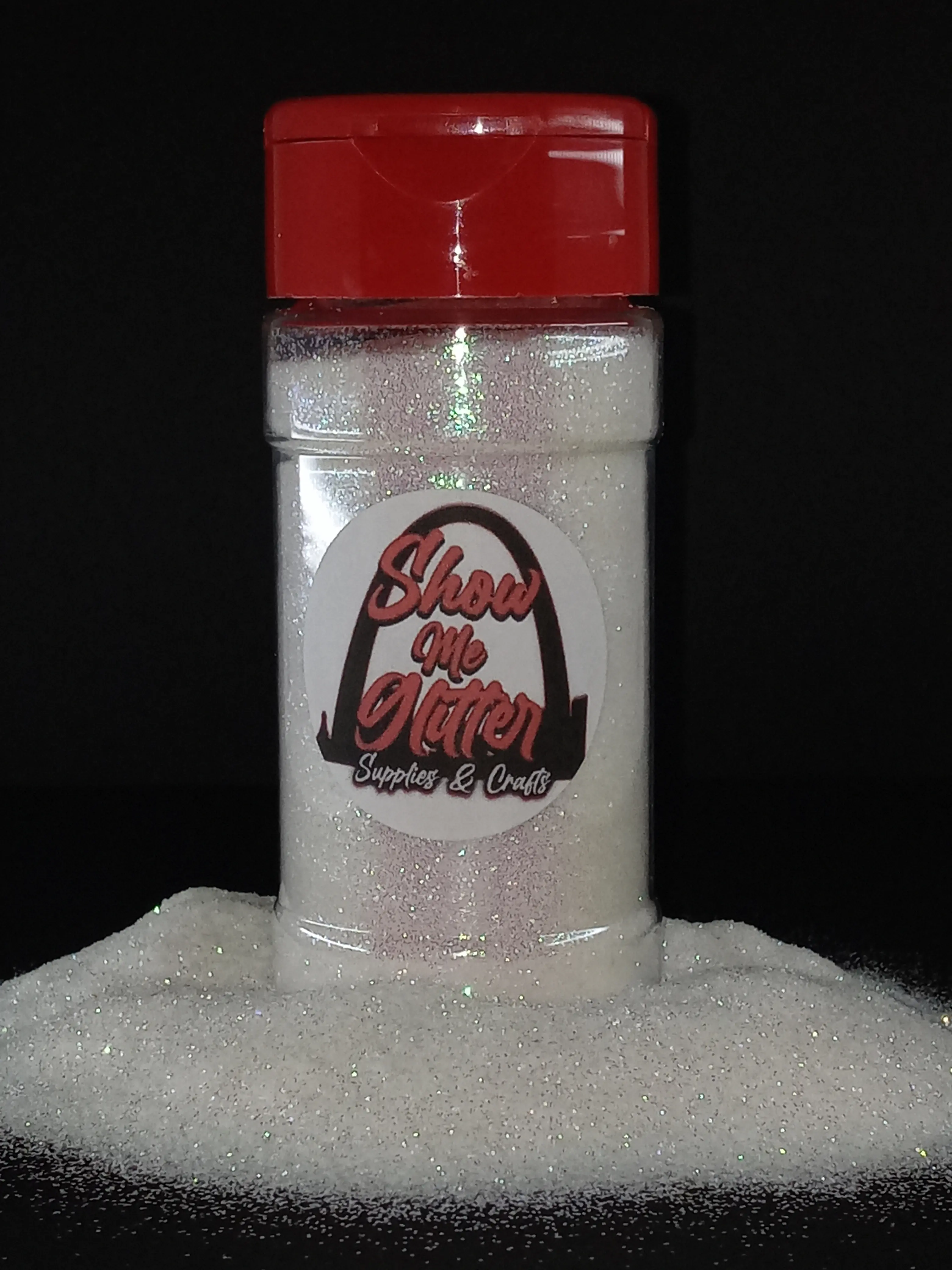 Fine iridescent white Glitter 1 oz 0002 Resealable Bag for Crafting Projects High-Quality Vibrant Glitter for Tumblers Resin Art Card Making Ideal for DIY Décor