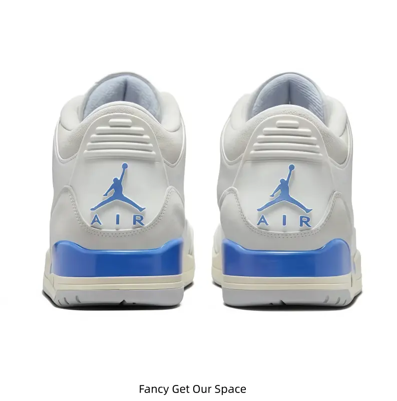 Off‑White Bright‑Blue Mid Top Basketball Sneakers Smooth Leather Vintage Midsole Unisex Street Shoes