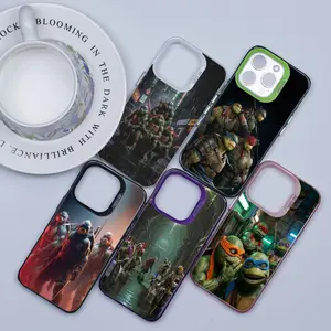 T-Teenage Mutant Ninja Turtles Phone Case For iPhone 17 16 15 14 13 12 11 Pro Max Plus Phone Case, Multi-Tone Metallic Finish Effect, Flexible TPU Material, Slim Shockproof Protective Cover, Scratch and Fingerprint Resistant