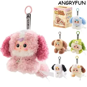 ANGRYFUN Puppy Flop Series - Dog Blind Box Pendant Plush,Figure Blind Box Keychain, Random Cute Blind Boxes Figures,Collectible Toys for Gifts(Free Random Cute Acrylic Keychain)