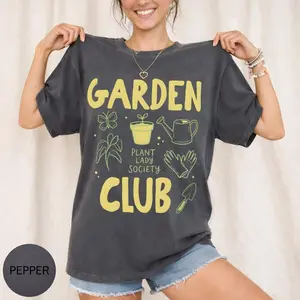 Comfort Colors® Garden Club T-Shirt, Plant Lady Shirt, funny Gardening Tee, Cottagecore Spring Summer Top, Gardener Gifts